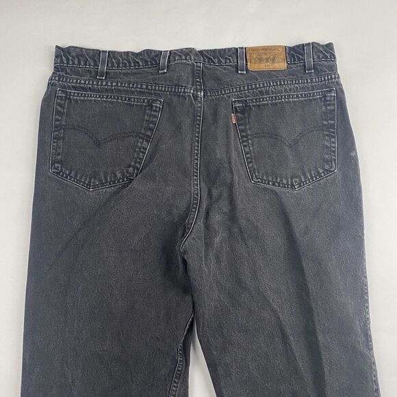 VTG Levi Strauss Signature 540 Relaxed Fit Denim Jeans Black Gray 42x30 Cotton - Picture 6 of 9